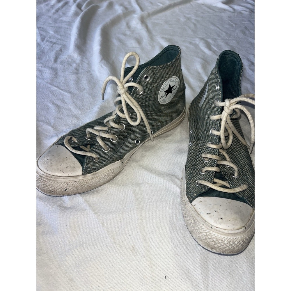 Converse Chuck Taylor Renew All Star High Top Canvas Lace-Up Sneaker Green 7.5